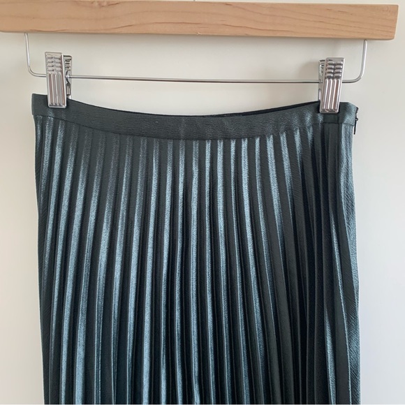 Zara Green Pleated Midi Skirt - Picture 10 of 10